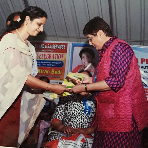 Presenting a gift to a guest