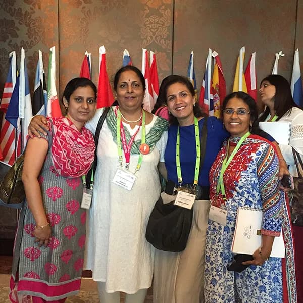 ALAN T21 team members with delegates at an international Down syndrome congress